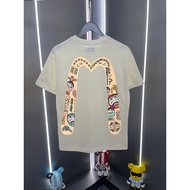 T-shirt Evisu/ Tee Evisu Unisex T-shirt Bercetak Lengan Pendek Kasual T-shirt Sukan T-shirt Perniaga