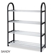 [PROMO] DIY Assembly 4 Tier Shoes Rack Rak kasut Serbaguna Rak kasut Besi Rak Kasut Plastik Shoe Rac