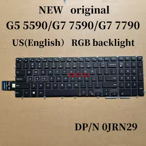 100%New Original US English For Dell G5 5590 G7 7590 G7 7790 laptop keyboard RGB backlight JRN29 0JR