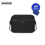 DAPPER กระเป๋าสะพายข้าง Nylon Zipper Crossbody Bag สีดำ + DAPPER Box