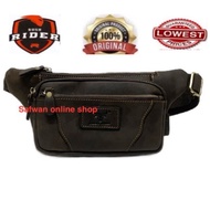 Rush Rider  Original Cow Leather Waist Bag Pouch Bag Crossbody Bag Kulit Asli Lembu size (M)