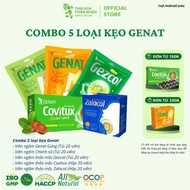 Combo 5 loại kẹo thảo mộc - kẹo ngậm Chanh Sả - Kẹo Genat Gừng - Kẹo thảo mộc Gezcol - Kẹo thảo mộc