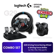 [Combo Set ซื้อคู่คุ้มกว่า] Logitech G29 Driving Force Racing Wheel for Playstation & Driving Force 