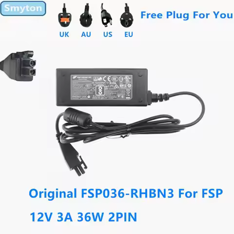 Original AC Adapter Charger For FSP 12V 3A 36W 2PIN 2Plug FSP036-RHBN3 FSP036-RBBN2 FortiGate Fortin
