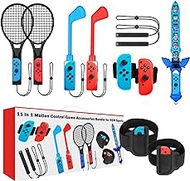 Switch Sports Accessories - CODOGOY 11 in 1 Switch Sports Accessories Bundle for Nintendo Switch Sports, Family Accessories Kit Compatible with Switch/Switch OLED Sports Games