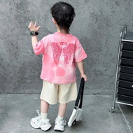 Boys' Suits Boys' Summer Clothes Trendy Cool Fried Street Clothes Boys' Suits Boys' Summer Clothes T