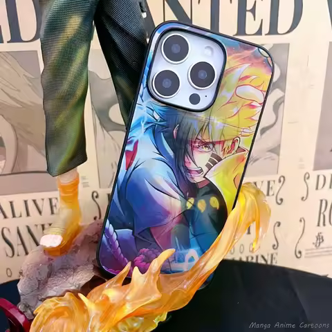 3D Grating Naruto Phone Case for iPhone 16 15 14 13 11 12 17 Pro Max Plus Mini Air Raster Japan Anim