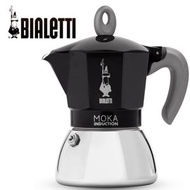 BIALETTI - 6杯裝 Moka Induction 鋁質不銹鋼電磁爐摩卡壺-黑色【香港行貨】(電磁爐適用)