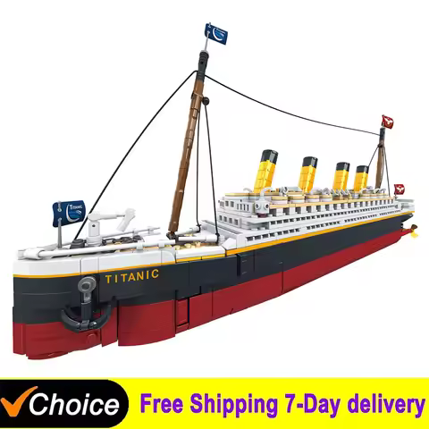 1507Pcs new large-scale Titanic creative model building block set, adult challenge huge Titanic crui