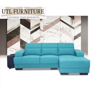 UTL N6340 Teddy L shape Sofa [Can choose Casa Leather or Water Resistance Fabric] [Free 4 stool]