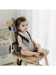1入組嬰兒椅安全帶可摺疊嬰兒餵食椅包,適用於旅行、汽車,便攜式可調高椅背帶座帶