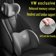 VW headrest, waist support, memory cotton, Golf Tiguan Touran POlo Jetta Sharan, all-season universal