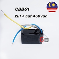 CBB61 2uf+3uf 450v Capacitor kapasitor Condenser