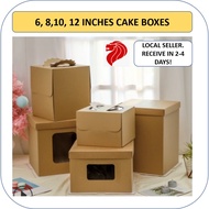 SG SELLER KRAFT Cake Box 6 INCH 8 INCH 10INCH 12INCH