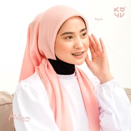 Koyu Hijab Segiempat Viney Jepang Mutiara Payet