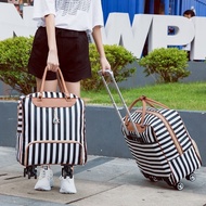 [SG Ready Stock]Large Universal Wheel Trolley Bag Waterproof Oxford Cloth Labor-Saving Luggage 4 Whe