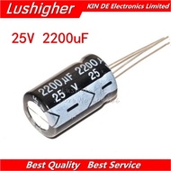 20PCS 25V2200UF 13*21mm 25V 2200UF 13x21 mm Aluminum Electrolytic Capacitor DIP