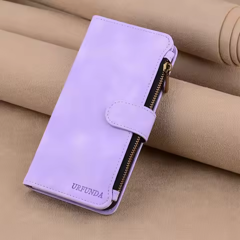 Retro Zipper Wallet Case For Realme 7 Pro 5G 6S 6i 5i 5S X50 5 6 3 X2 Pro XT Q3S C2 C3 X3 Superzoom 