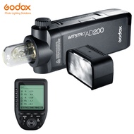 Godox AD200 200Ws TTL GN60 High Speed Sync Pocket Flash + Godox Xpro-C/N/F Transmitter for Canon Nik