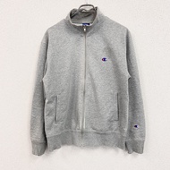 Champion 全拉鍊運動衫/運動鞋，灰色，L 碼，古著。