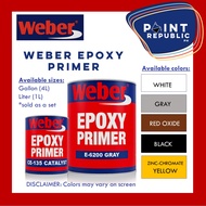 WEBER EPOXY PRIMER with Catalyst (sold as a set - in colors: Gray Black White Rex Oxide Yellow)
