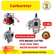 Carburetor (21mm) Brush Cutter TB43 TL43 TU43 BG430 430DT SR430 SS650 3wf-3a Mit Duster  Blower OGAW