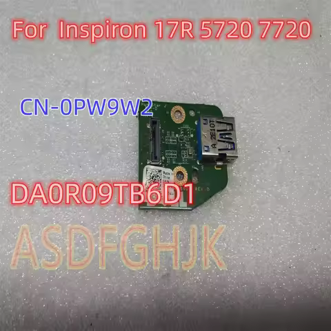 Genuine For Dell Inspiron 17R 5720 7720 USB Board DA0R09TB6D1 REV:D PW9W2 0PW9W2 CN-0PW9W2 100% Perf