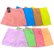 2-layer A-line tennis skirt with 2 gym yoga sports pockets in super quality poly 2 leather in pastel