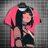2026 New Men's Samurai Katana Tattoo Girl T-Shirt Street 3D Print Unisex Personality Anime Tee Summe