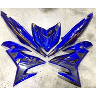 Coverset Y15 V1/V2 Biru Blue Colour Stripe Custom 150 Y15ZR