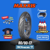 MAXXIS DIAMOND MA-3Di TUBELESS TIRES Ring 17 (80/90-17) JUPITER Z VEGA R MOTORCYCLE TIRES SATRIA F15