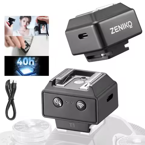 ZENIKO T1 2.4G Wireless Mini Flash Trigger compatible with Sony ZV1 Nikon Z30 Leica Q3 Universal Hot