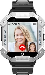 PTHTECHUS Kids Smart Watch with SIM Card, Kids GPS Watch with 4G Video Call WiFi Phone Calls School Mode SOS Function Alarm Telephone for Children, Kids Gift 4-12 Years