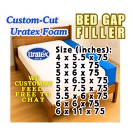 Uratex Bed Gap Filler Foam 4x5 / 5x5 / 5x6 / 6x6 / 6x11 inches (foam only) IKEA Bed & General Use