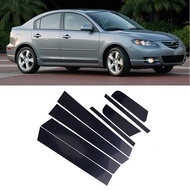【Spot Goods】 8pcs Car Window pillars Molding Trim Fit For Mazda 3  Axela 2006-2012 Mirror Effect PC Sticker