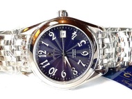 CYMA 司馬錶 SWISS MADE, 約42mm(連冠)，停產罕有弧形錶，美麗放射彩藍錶面。全新有原裝盒。