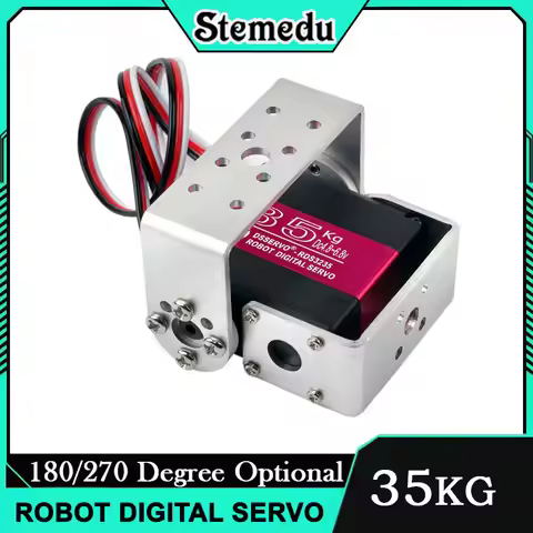 35kg.cm Digital Servo Motor Waterproof Metal Gear 4.8-6.8V 180°/270° Programmable with U Bracket for