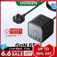 UGREEN GaN Power Socket, 1.8M Cable DigiNest Pro 65W USB C Charging Station, 7-in-1 Power Strip with 3 AC Outlets, 2 USB-A Ports, 2 USB-C Ports, Extension Cord Outlet Extender, PD Fast Charger for iPhone MacBook Pro, Samsung, Home, Office