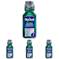 Vicks NyQuil Severe Cold and Flu Relief Liquid Medicine, Maximum Strength, 9-Symptom Nighttime Relie