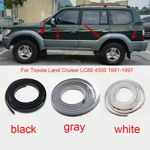 1.5M Side Fender Flares Wheel Arches Rubber Sealing Strip Sticker For Toyota Land Cruiser LC80 4500 