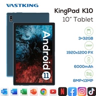 【COD Local shipping 】2022 NEW Android Tablet 10 inch, K10, 4G LTE Phone Calls,Octa Cores, FHD IPS Display, 3GB RAM, 32GB ROM, 13MP Rear Camera, Bluetooth 5.0, 5G Wi-Fi, GPS, Metal Body, Sapphire Blue