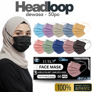 Nipah Virus Protection Black Headloop Mask Hijab Face Mask Pelitup Muka Muslimah Hitam Dalam Putih