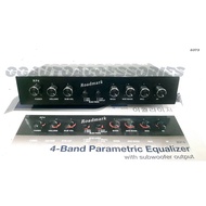 4-BAND PARAMETRIC EQUALIZER WITH SUBWOOFER OUTPUT