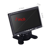 Màn hình LCD 7 inch đặt taplo cho camera căn lề camera lùi 2 đường vào video có điều khiển nguồn vào