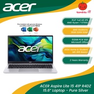 ACER Aspire Lite 15 AL15-41P-R4DZ Laptop - 15.6" IPS/R7-5700U/16GB D4/512GB SSD/Win11 Home