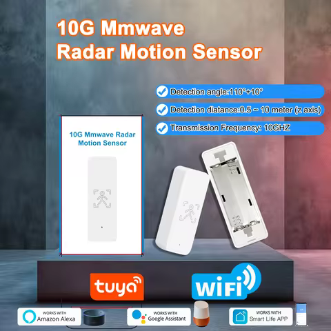 Tuya WiFi 10G Mmwave Radar Motion Sensor 0.5-10m Human Detector Smart Life APP Smart Home Lighting A