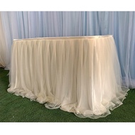 Event New Arrangement Birthday Birthday Tablecloth Party Side Party Tablecloth Opening Gauze Check-I