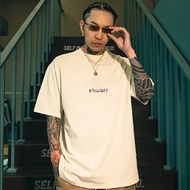 2024 new short-sleeved loose-fitting printed t-shirt mens ins hip-hop round-necked combed cotton t-s