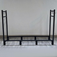 [szxflie3xh] Heavy Duty Firewood Stand Stacker Holder for Fireplace Wood Simple Assembly Accessory 4