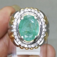 Batu Cincin Akik Permata Zamrud Emerald Beryl Asli Natural Alami